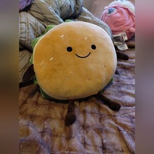Amazon Tan and Brown Burger Stuffed Animal